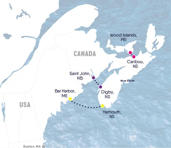 bay ferries map