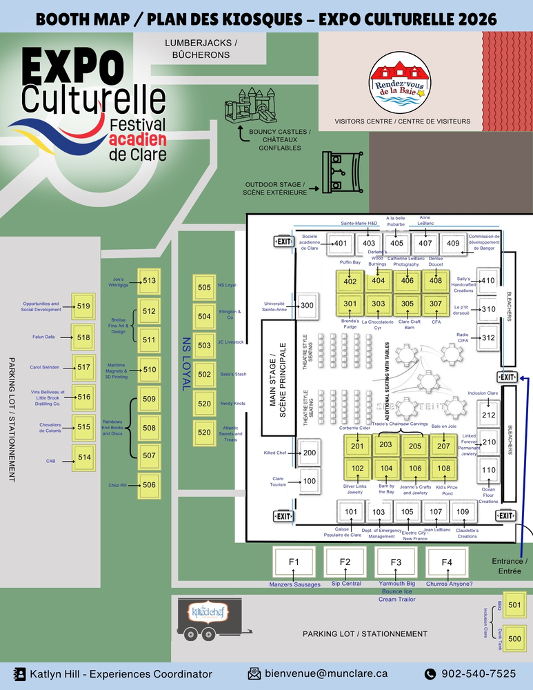 Expo Culturelle 2026 Booth Map Plan des Kisoques